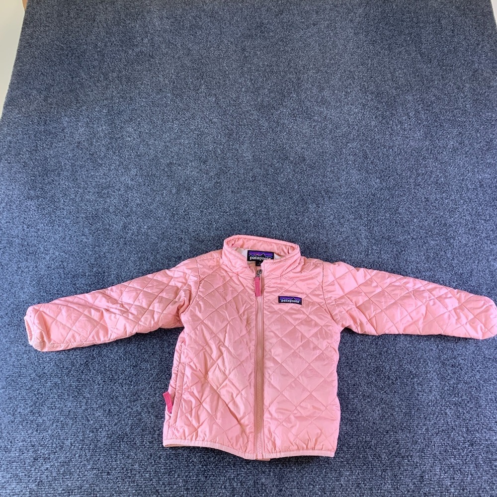 Patagonia Primaloft Baby Nano Puff Jacket Girls 3T Pink Lightweight Full Zipper